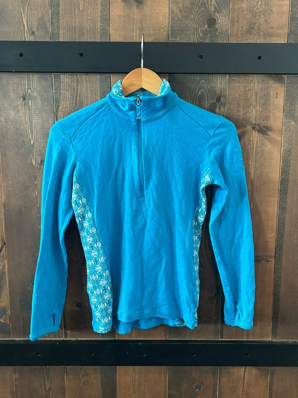 Icebreaker 100% Merino Woold Half Zip Pullover Base Layer Women's Size S